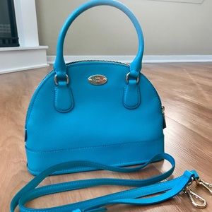 [Coach] Blue Mini Sierra Leather Dome Purse